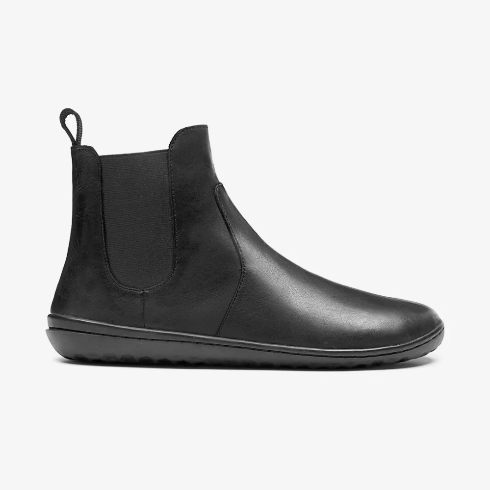 Vivobarefoot Fulham Svart Chelsea Boots Dame [1-LREM]